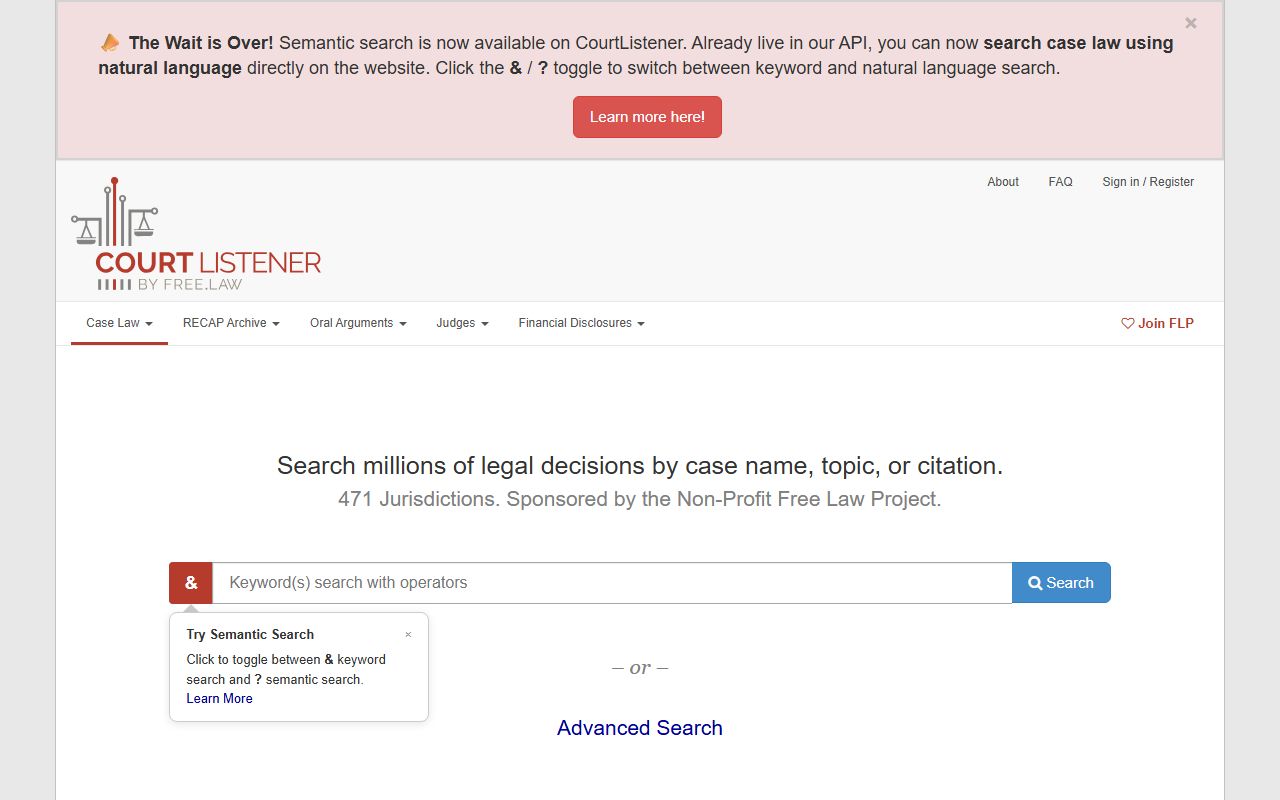 CourtListener federal docket research tool for Burlington County