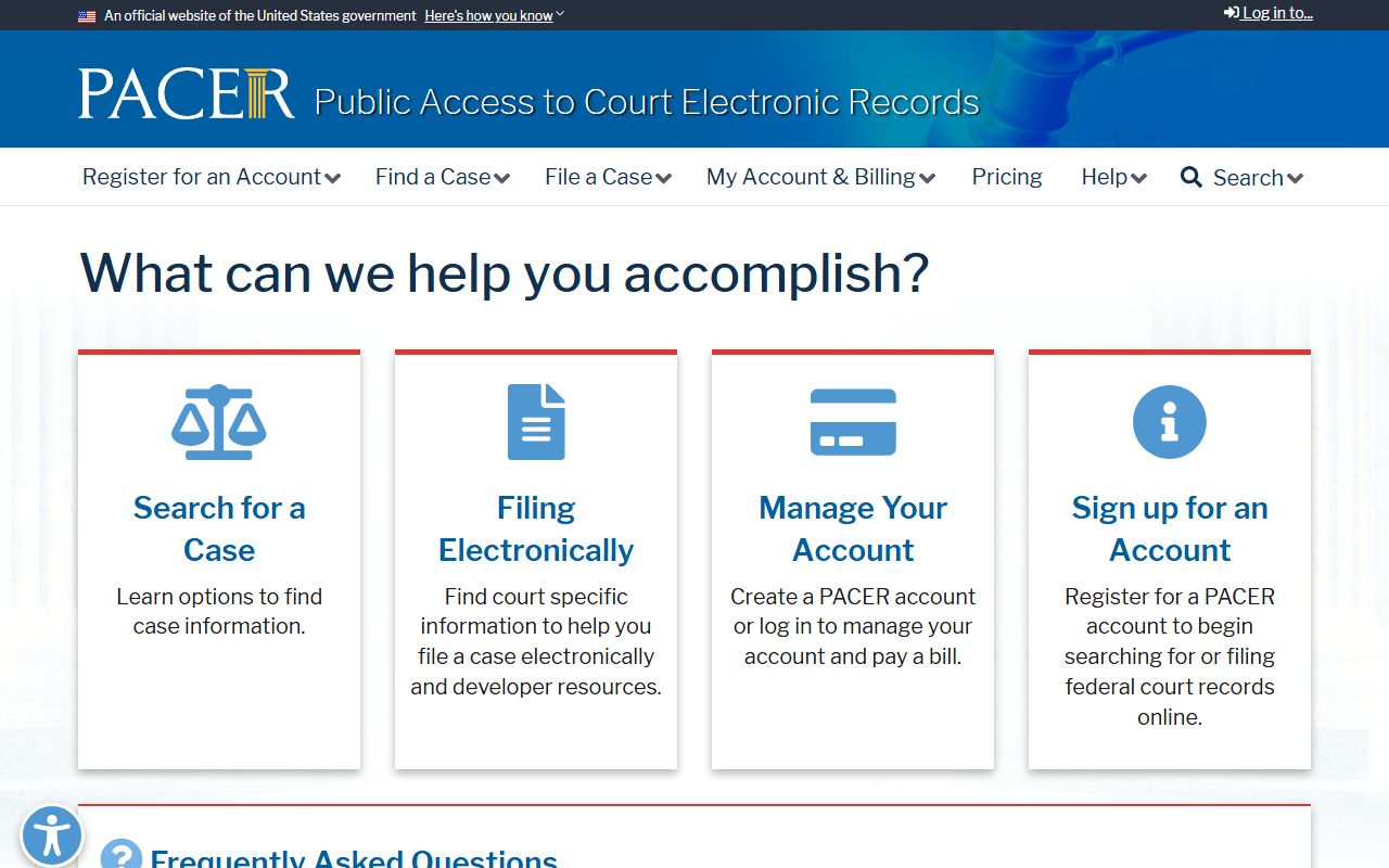 PACER service center for Burlington County federal court dockets