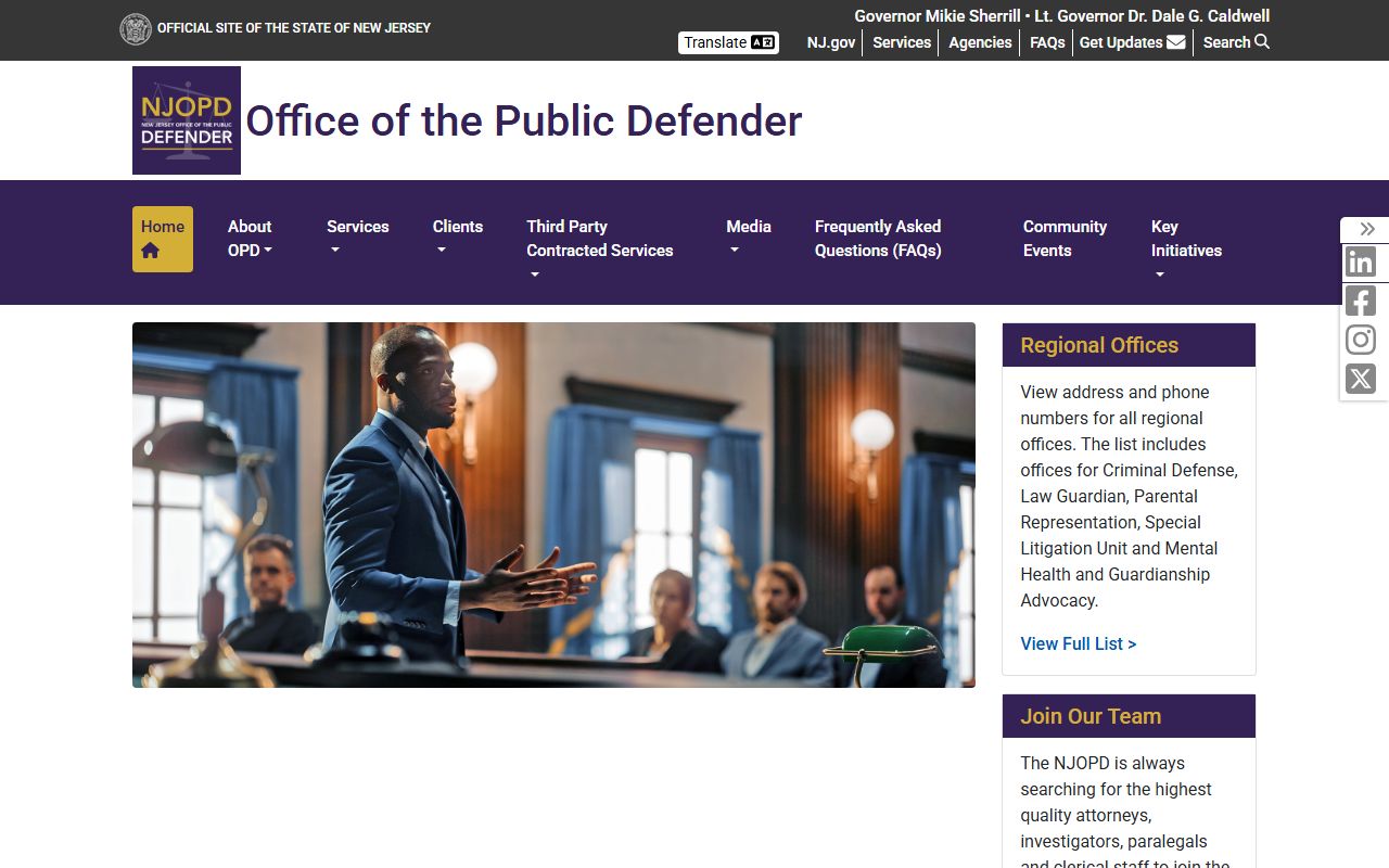 New Jersey Office of the Public Defender for Burlington County criminal defense