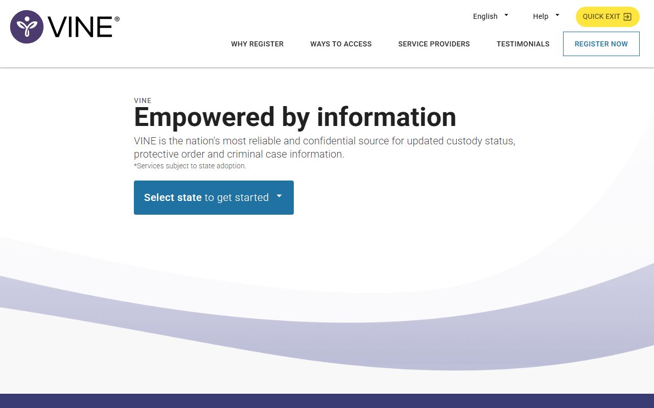 Burlington County VINELink custody notification search for released inmates